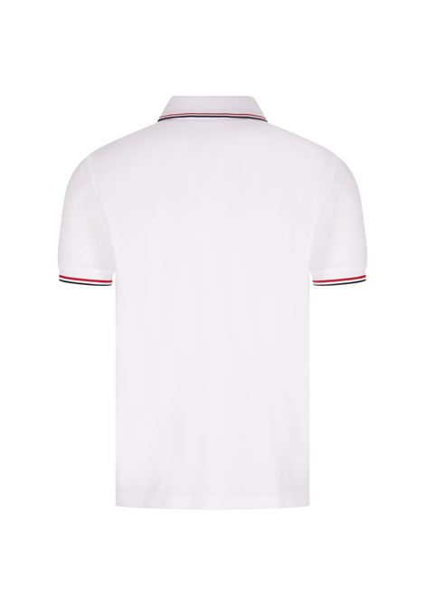 Polo Bianca Con Orlo Tricolore MONCLER | 091-8A70300 84556001